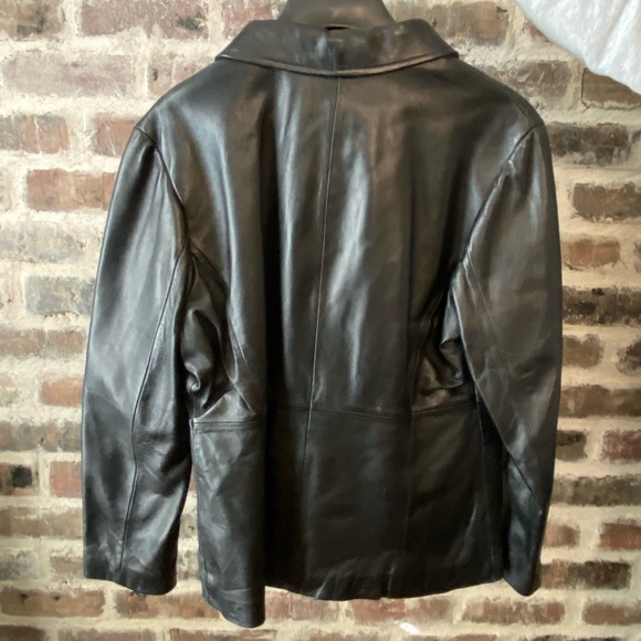 EUC Wilsons Leather Black Leather Jacket - Large - Picture 2 of 3